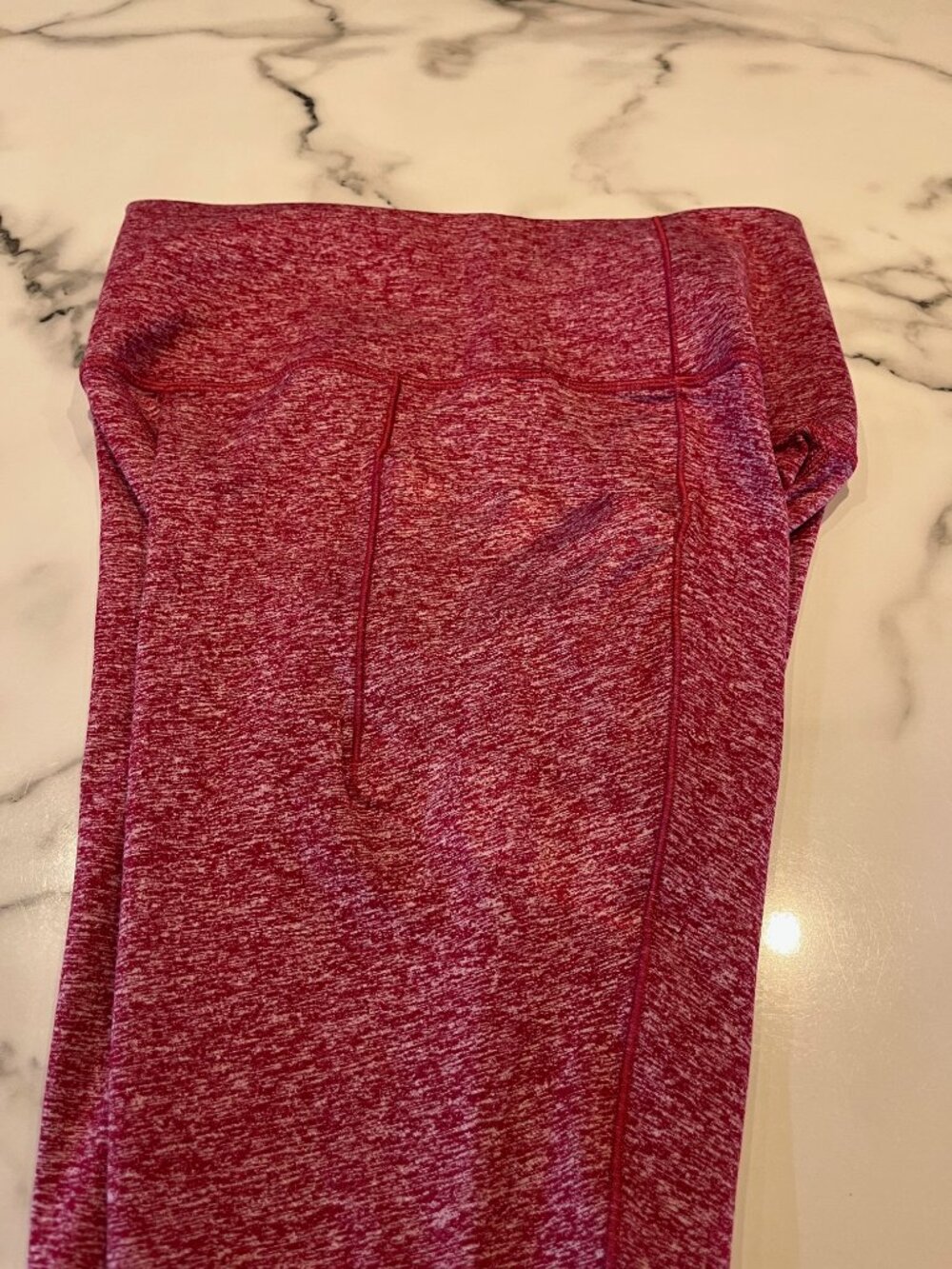 Athleta Salutation Stash Pocket II Leggings Heather Red High Rise - Size Small - Picture 3 of 12